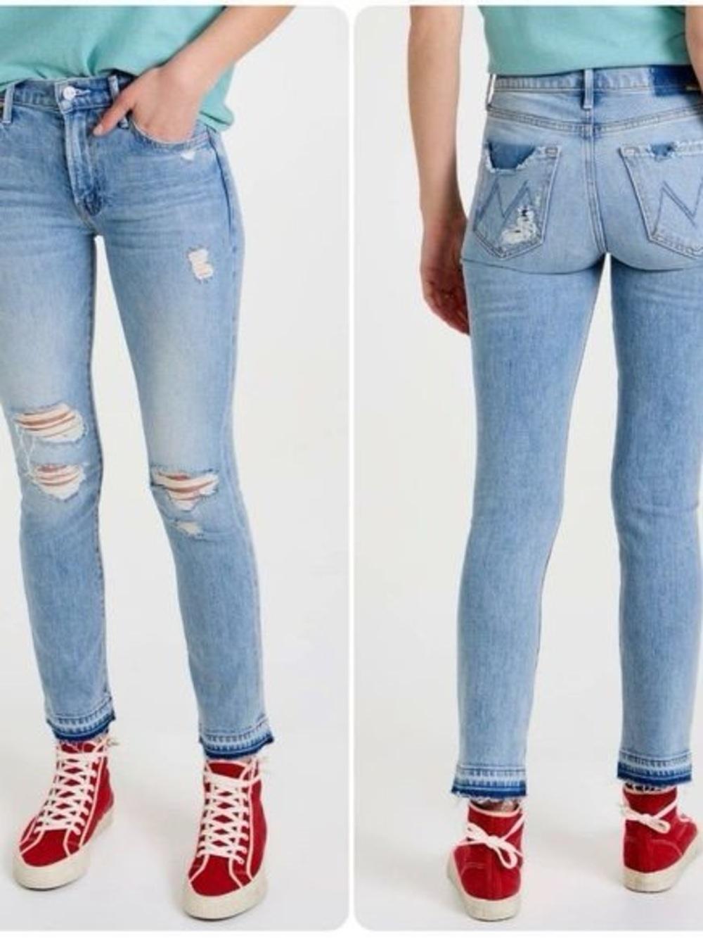 MOTHER The Rascal Ankle Undone Hem … Vacation Temptation Wash